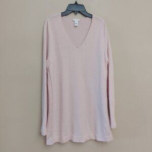 J.Jill Cashmere V Neck light pink oversized sweater Size Medium